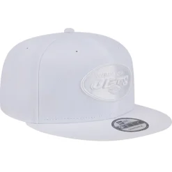 Snapback^New York Jets Men's New Era Main White On White 9FIFTY Snapback Hat
