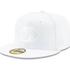 Fitted^New York Jets Men's New Era White On White 59FIFTY Fitted Hat