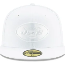 Fitted^New York Jets Men's New Era White On White 59FIFTY Fitted Hat