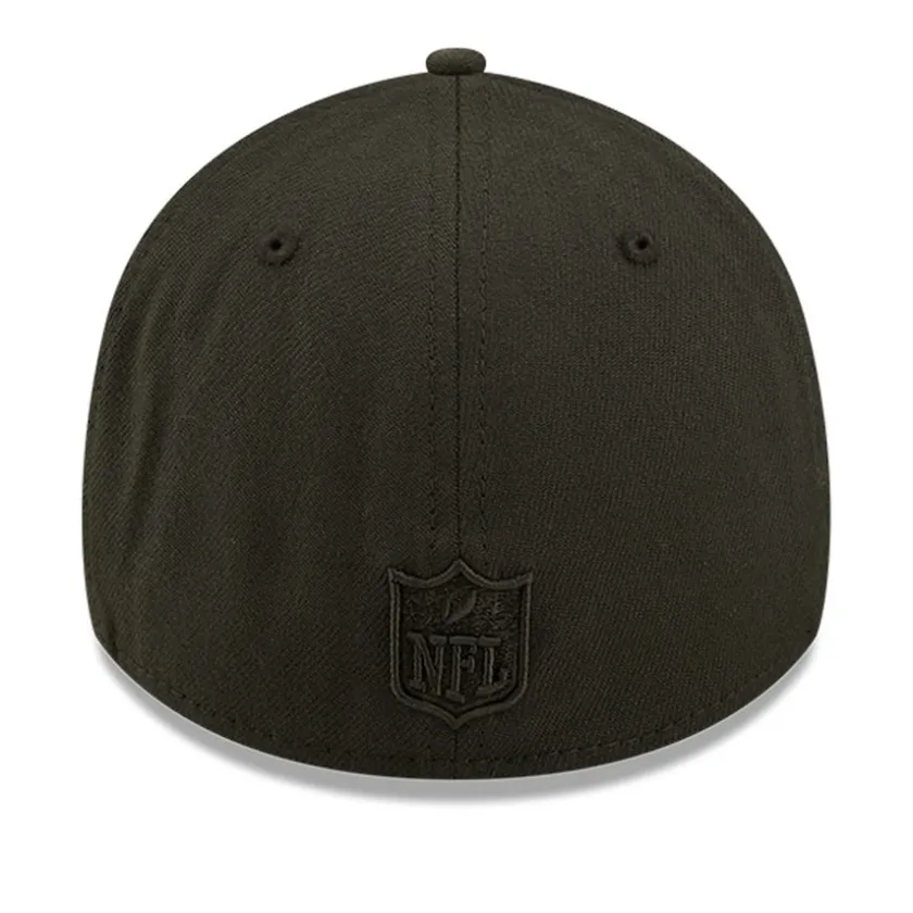 Flex^New York Jets Men's New Era Black On Black 39THIRTY Flex Hat