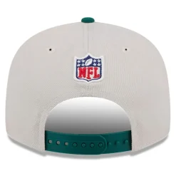 Snapback^New York Jets Men's New Era Stone/Green 2024 Sideline Historic 9FIFTY Snapback Hat