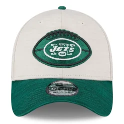 Flex^New York Jets Men's New Era Stone/Green 2024 Sideline Historic 39THIRTY Flex Hat