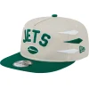 Snapback^New York Jets Men's New Era Stone/Green Athletic Golfer Snapback Hat