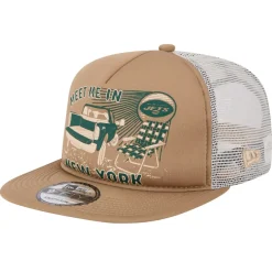 Snapback^New York Jets Men's New Era Tan Meet Me 9FIFTY Snapback Hat