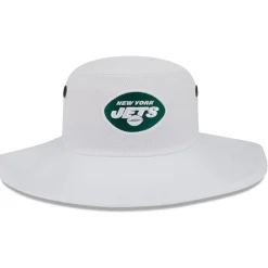 Bucket^New York Jets Men's New Era White 2023 NFL Training Camp Panama Bucket Hat