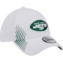 Flex^New York Jets Men's New Era White Active 39THIRTY Flex Hat