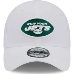 Flex^New York Jets Men's New Era White Main 39THIRTY Flex Hat