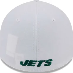 Flex^New York Jets Men's New Era White Main 39THIRTY Flex Hat