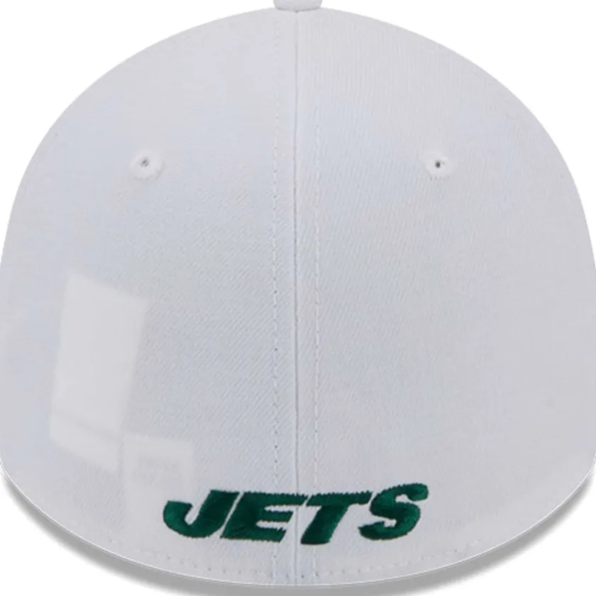 Flex^New York Jets Men's New Era White Main 39THIRTY Flex Hat