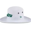 Bucket^New York Jets Men's New Era White 2024 NFL Training Camp Panama Bucket Hat