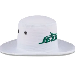 Bucket^New York Jets Men's New Era White 2024 NFL Training Camp Panama Bucket Hat