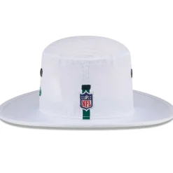 Bucket^New York Jets Men's New Era White 2024 NFL Training Camp Panama Bucket Hat