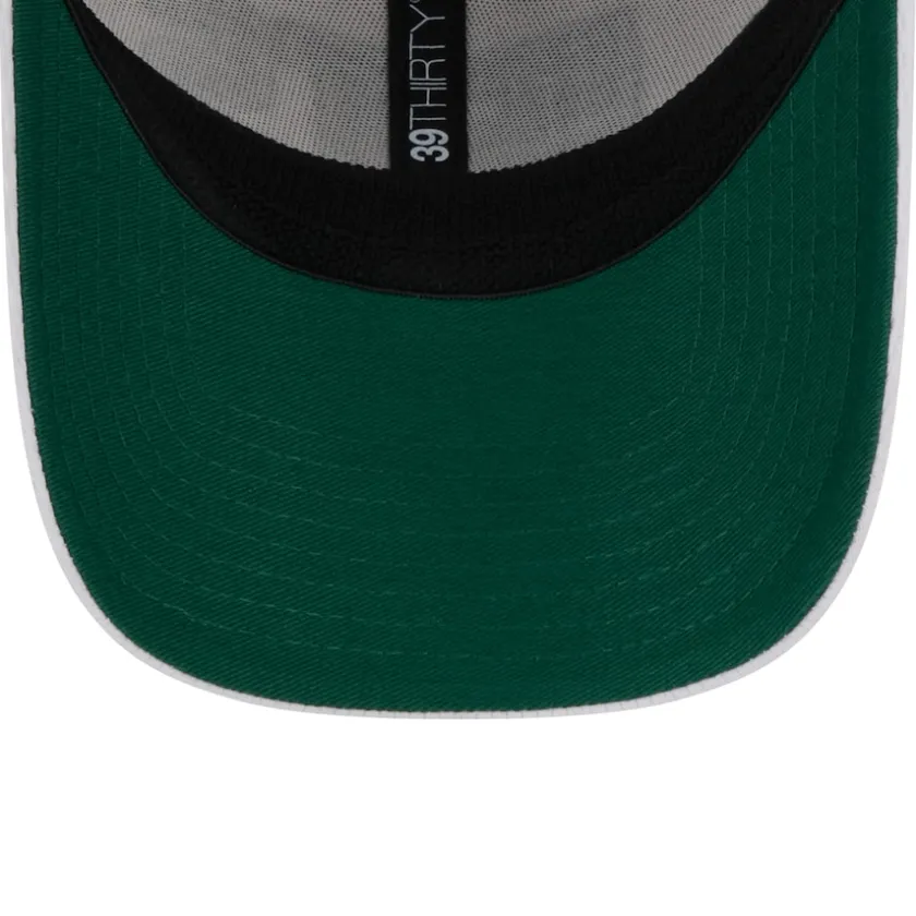 Flex^New York Jets Men's New Era White Breakers 39THIRTY Flex Hat