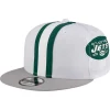 Snapback^New York Jets Men's New Era White Throwback Helmet 9FIFTY Snapback Hat