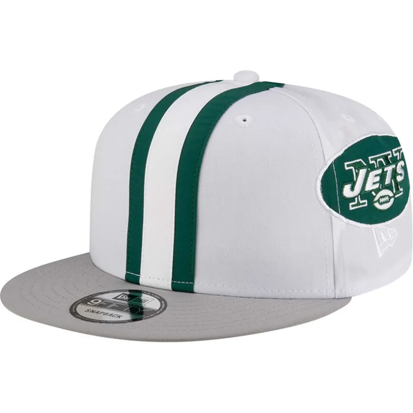 Snapback^New York Jets Men's New Era White Throwback Helmet 9FIFTY Snapback Hat