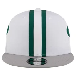 Snapback^New York Jets Men's New Era White Throwback Helmet 9FIFTY Snapback Hat