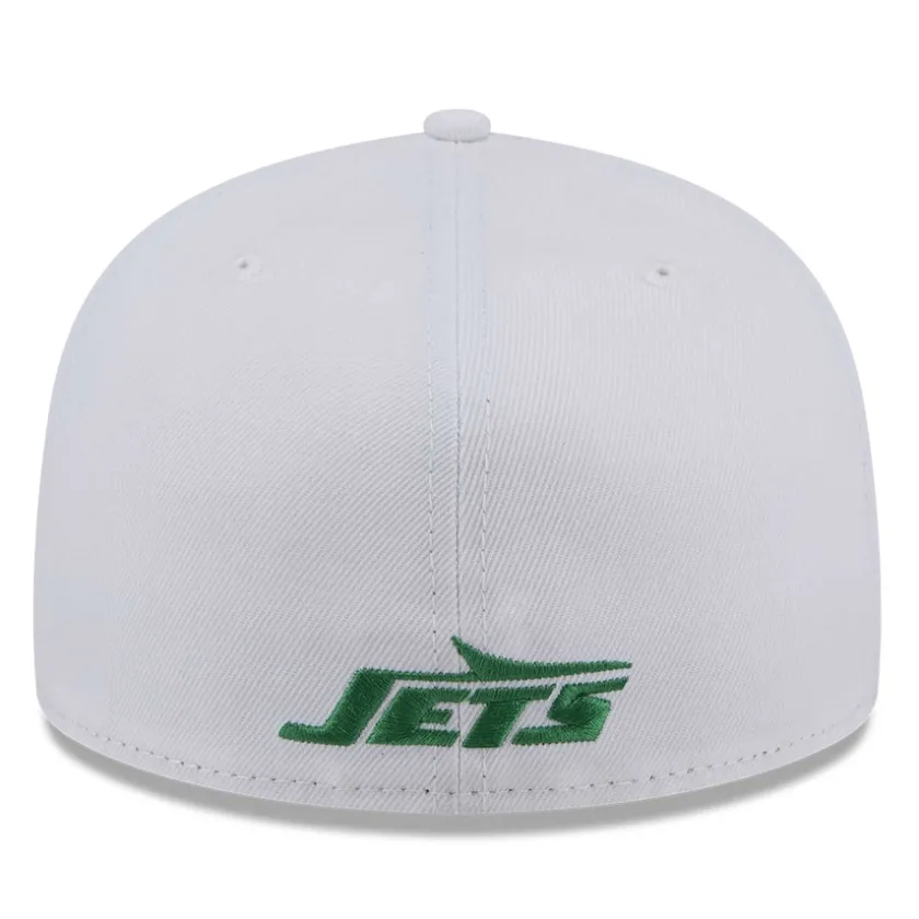 Fitted^New York Jets Men's New Era White Wordmark Omaha 59FIFTY Fitted Hat