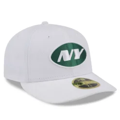 Fitted^New York Jets Men's New Era White Omaha Low Profile 59FIFTY Fitted Hat