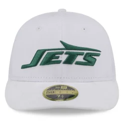 Fitted^New York Jets Men's New Era White Wordmark Omaha Low Profile 59FIFTY Fitted Hat