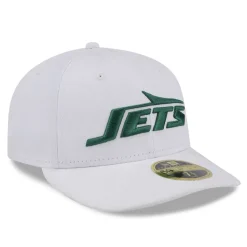 Fitted^New York Jets Men's New Era White Wordmark Omaha Low Profile 59FIFTY Fitted Hat