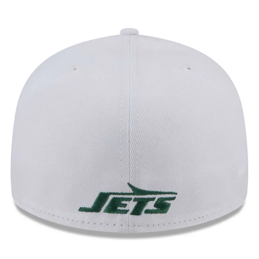 Fitted^New York Jets Men's New Era White Wordmark Omaha Low Profile 59FIFTY Fitted Hat