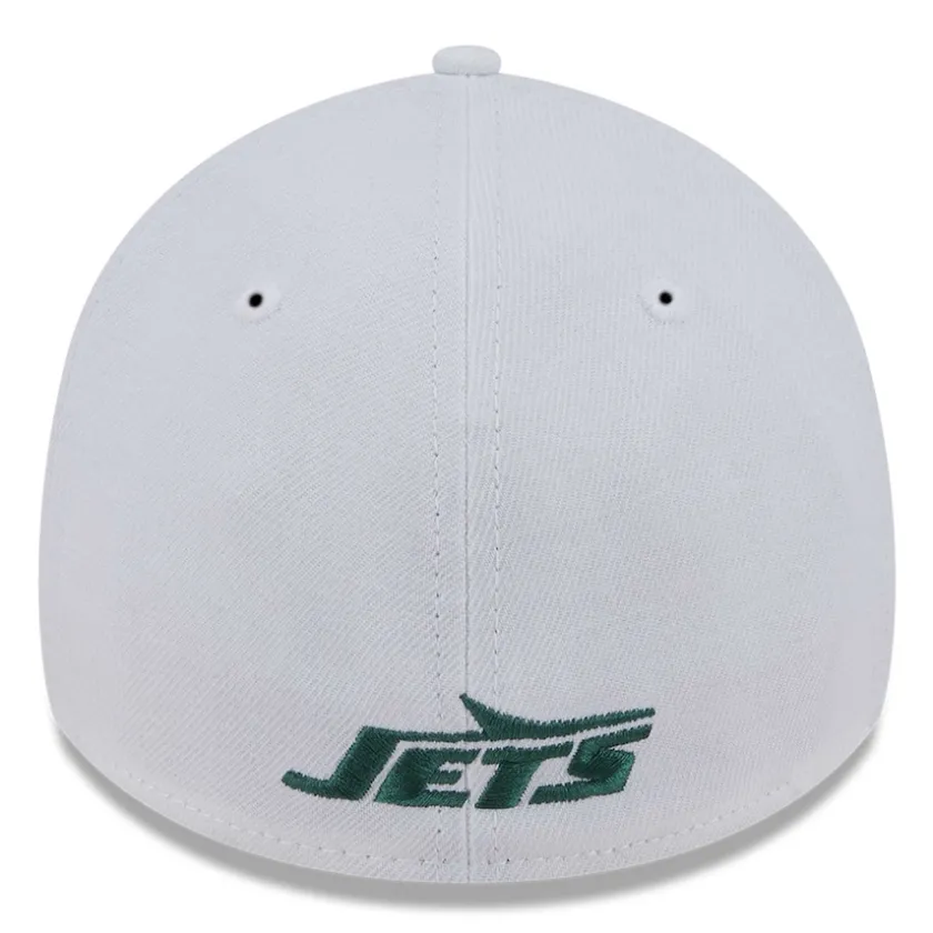 Flex^New York Jets Men's New Era White NFL Iced II 39THIRTY Flex Hat