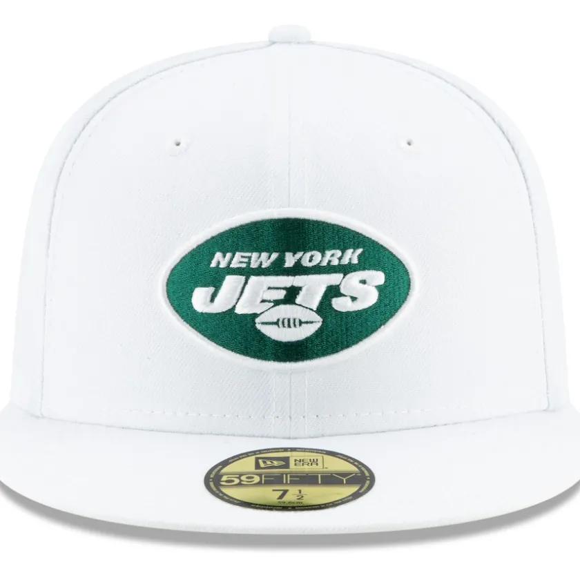 Hats|Men^New York Jets Men's New Era White Omaha 59FIFTY Fitted Hat