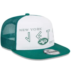 Snapback^New York Jets Men's New Era White/Green Banger 9FIFTY Trucker Snapback Hat
