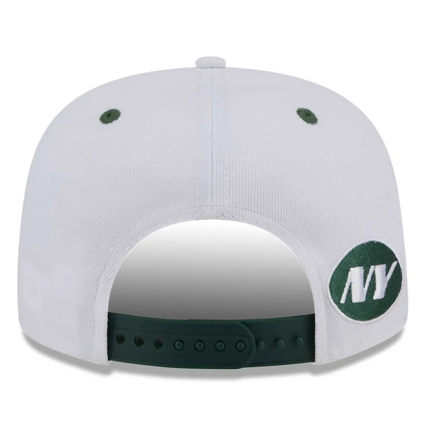 Hats|Men^New York Jets Men's New Era White/Green Sparky Original 9FIFTY Snapback Hat