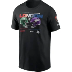 T-Shirts|Men^New York Jets Men's Nike Black Vs. Minnesota Vikings International Games London 2024 T-Shirt