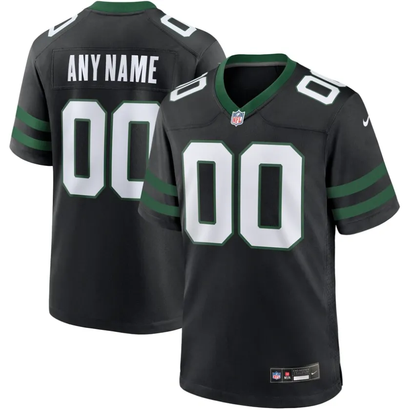 Jerseys|Men^New York Jets Men's Nike Legacy Black Alternate Custom Game Jersey