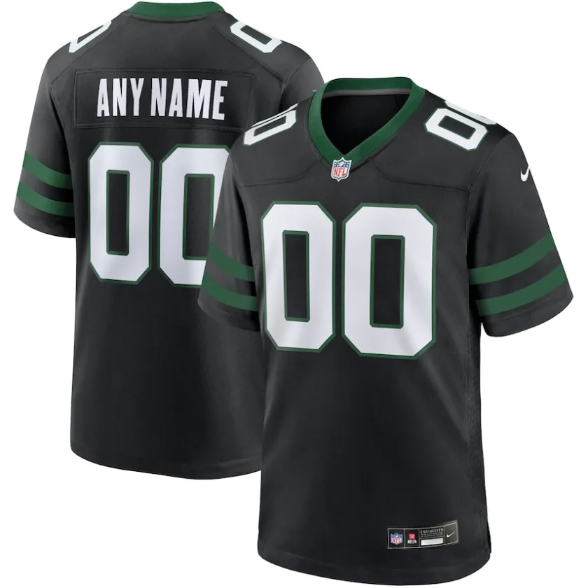 Jerseys|Men^New York Jets Men's Nike Legacy Black Alternate Custom Game Jersey