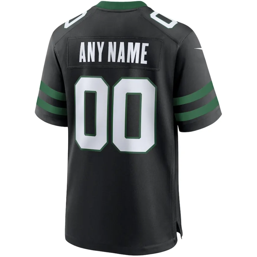 Jerseys|Men^New York Jets Men's Nike Legacy Black Alternate Custom Game Jersey