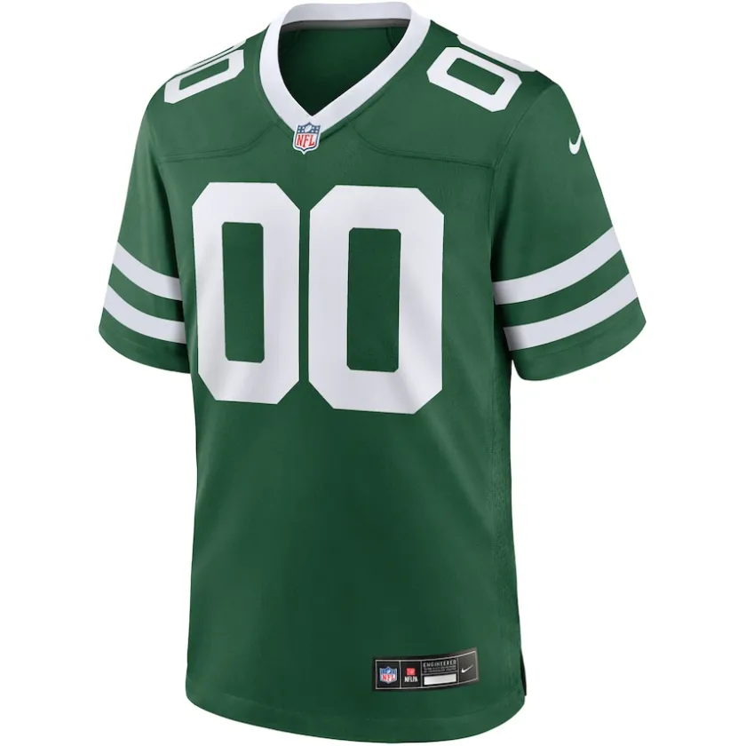 Jerseys|Men^New York Jets Men's Nike Legacy Green Custom Game Jersey