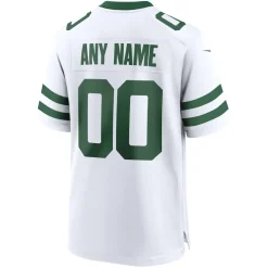 Jerseys|Men^New York Jets Men's Nike Legacy White Custom Game Jersey