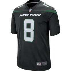 Jerseys|Men^New York Jets Men's Nike Aaron Rodgers Black Game Jersey