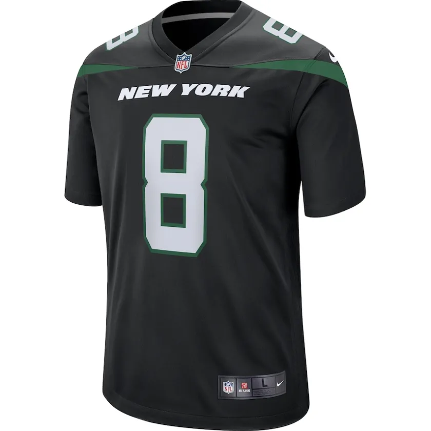 Jerseys|Men^New York Jets Men's Nike Aaron Rodgers Black Game Jersey