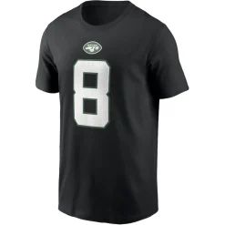 T-Shirts|Men^New York Jets Men's Nike Aaron Rodgers Black Player Name & Number T-Shirt