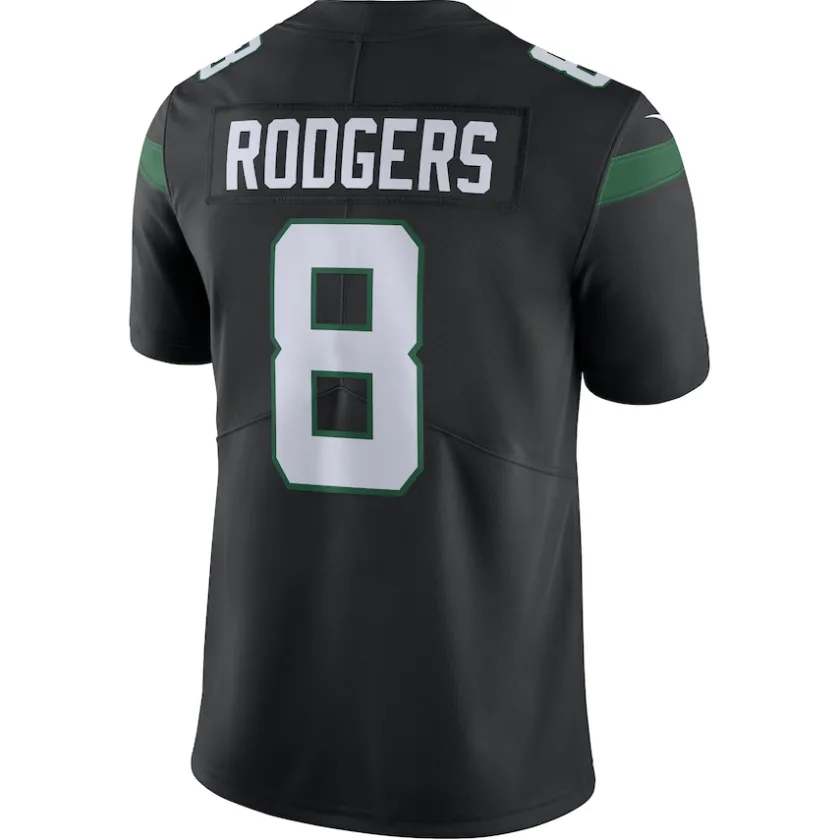 Jerseys|Men^New York Jets Men's Nike Aaron Rodgers Black Vapor Untouchable Limited Jersey