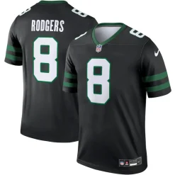 Jerseys|Men^New York Jets Men's Nike Aaron Rodgers Black Alternate Legend Player Performance Top