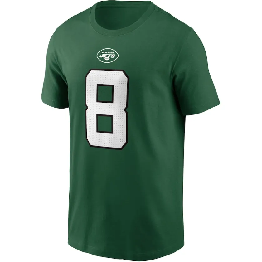 T-Shirts|Men^New York Jets Men's Nike Aaron Rodgers Green Player Name & Number T-Shirt