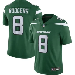 Jerseys|Men^New York Jets Men's Nike Aaron Rodgers Gotham Green Vapor Untouchable Limited Jersey