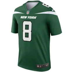 Nike Legend|Short Sleeved^New York Jets Men's Nike Aaron Rodgers Gotham Green Team Legend Player Performance Top