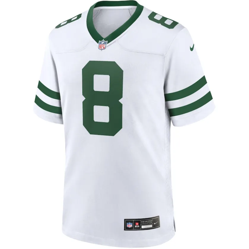Nike Game|Replica^New York Jets Men's Nike Aaron Rodgers Legacy White Player Game Jersey