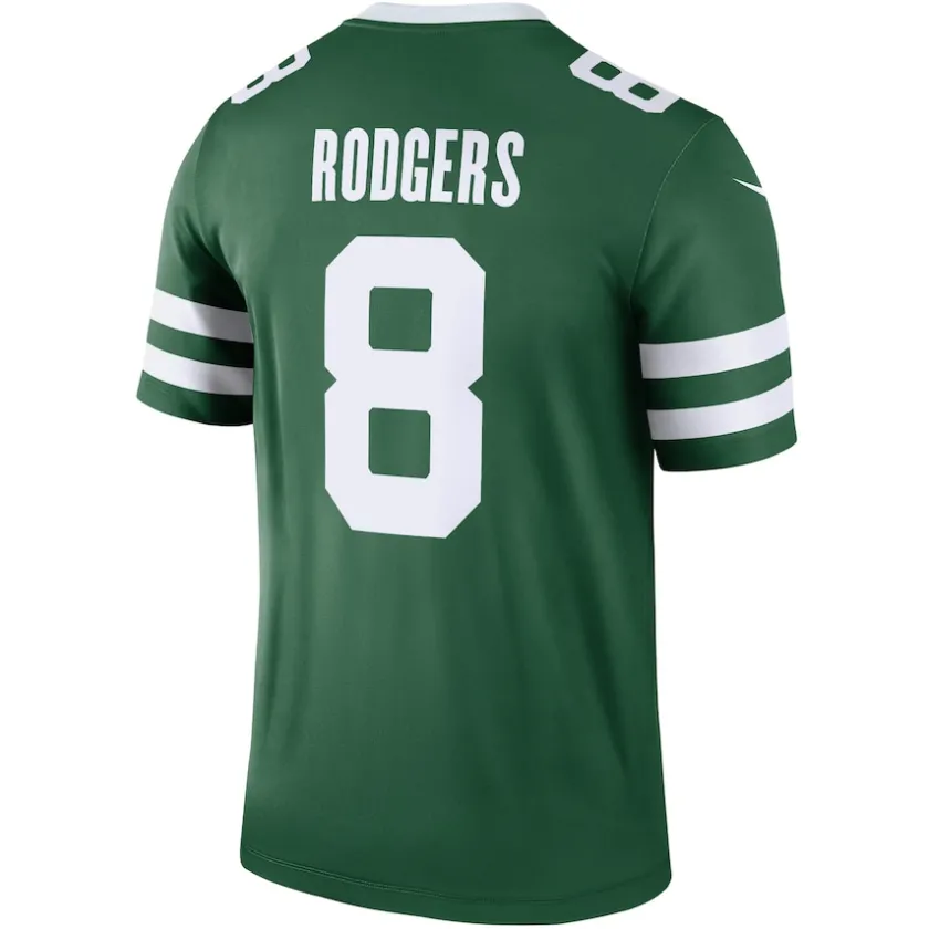 Jerseys|Men^New York Jets Men's Nike Aaron Rodgers Legacy Green Legend Player Performance Top