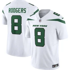 Jerseys|Men^New York Jets Men's Nike Aaron Rodgers Spotlight White Vapor F.U.S.E. Limited Jersey