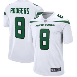 Jerseys|Men^New York Jets Men's Nike Aaron Rodgers White Game Jersey