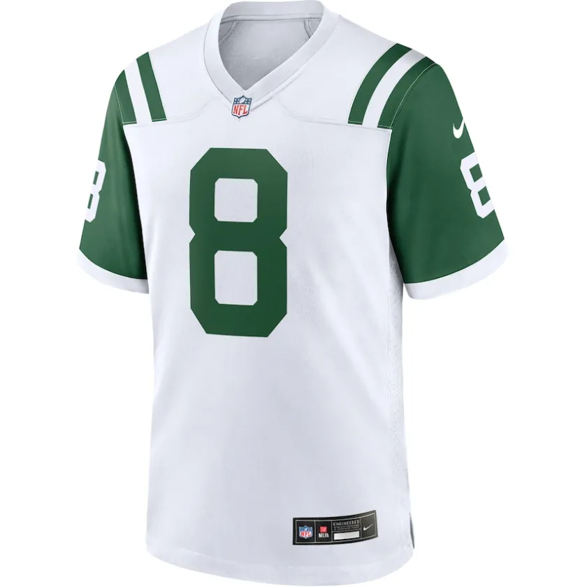 Nike Game^New York Jets Men's Nike Aaron Rodgers White Classic Alternate Game Jersey
