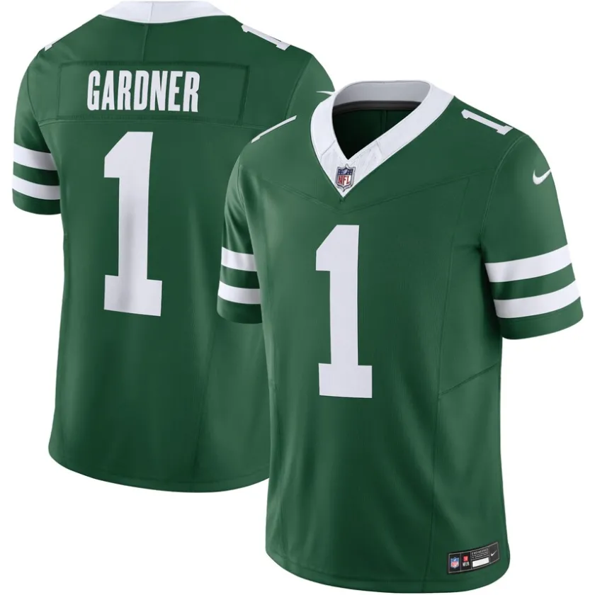 Nike Limited^New York Jets Men's Nike Ahmad Sauce Gardner Legacy Green Vapor F.U.S.E. Limited Jersey