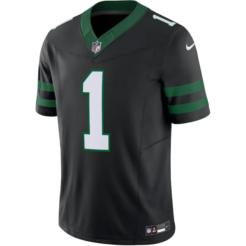 Nike Limited^New York Jets Men's Nike Ahmad Sauce Gardner Legacy Black Alternate Vapor F.U.S.E. Limited Jersey